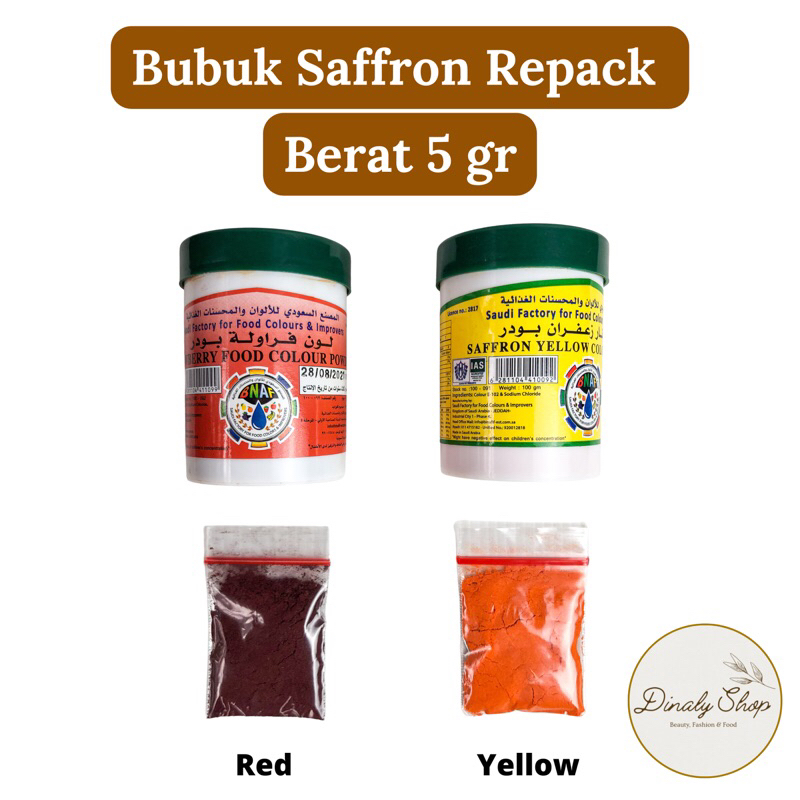 

BUBUK SAFFRON 5 GR REPACK | SAFRON | ZAFARON | PEWARNA MAKANAN ALAMI