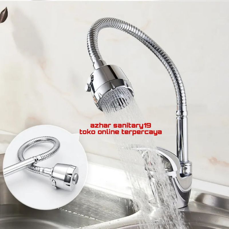 kran sink fleksibel kuningan/kran air dapur (meja)