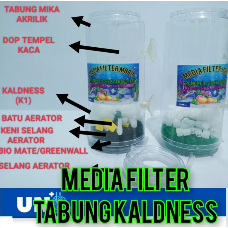 FILTER TERMOS TABUNG MIKA AKRILIK MOVING KALDNESS MEDIA PENJERNIH AIR AQUARIUM MURAH