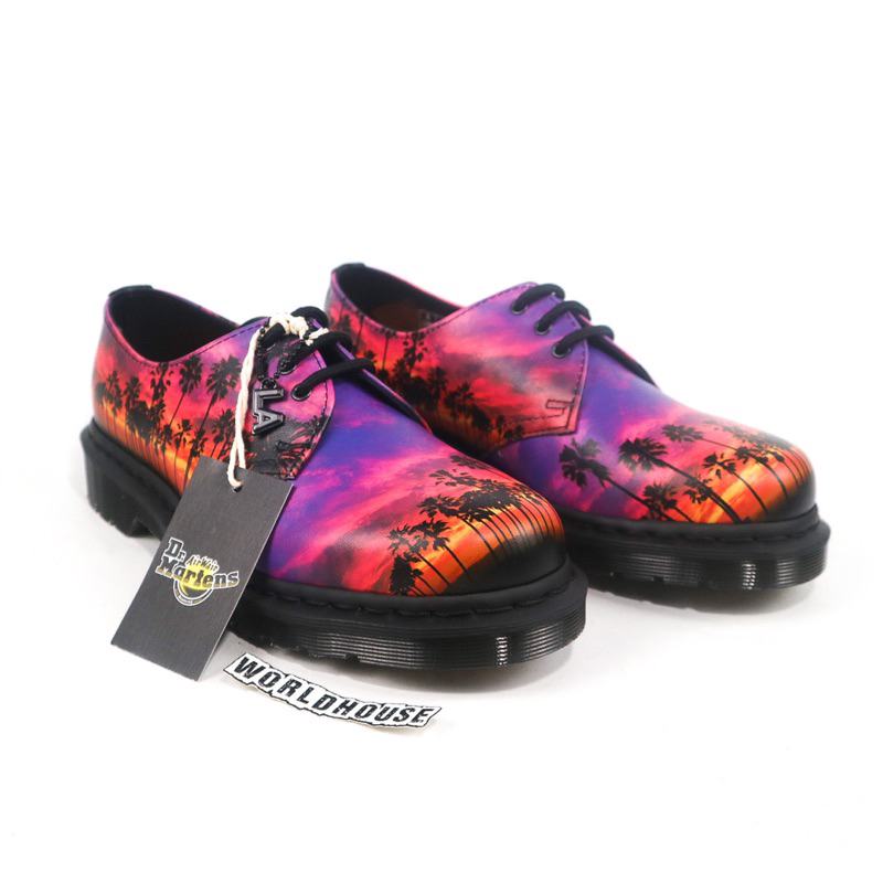 Dr Martens 1461 LA Los angeles Multi black backhand smooth 3 eye original