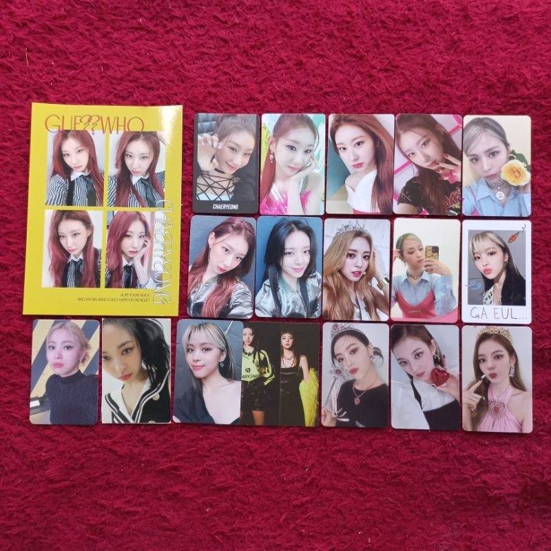 ITZY RYUJIN YEJI LIA YUNA CHAERYEONG  PHOTOCARD POLA OFFICIAL ICY GUESS WHO CRAZY IN LOVE BENEFIT AL