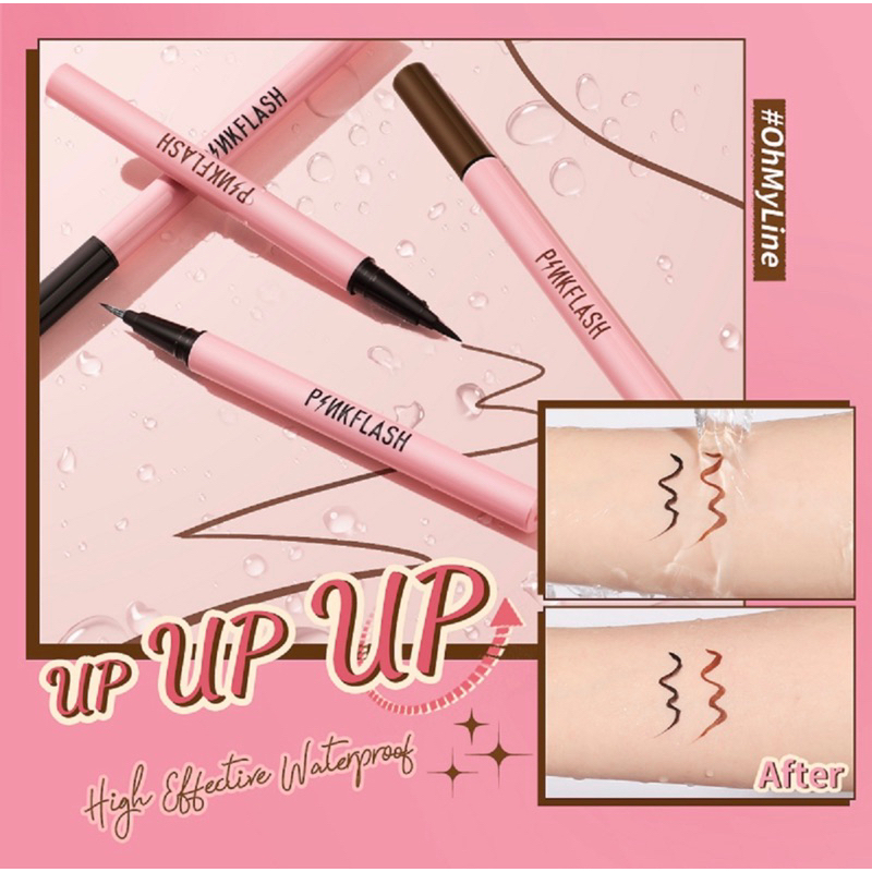 PINKFLASH Eyeliner | Waterproof Liquid Eyeliner | Eyeliner Anti Air Tahan Lama