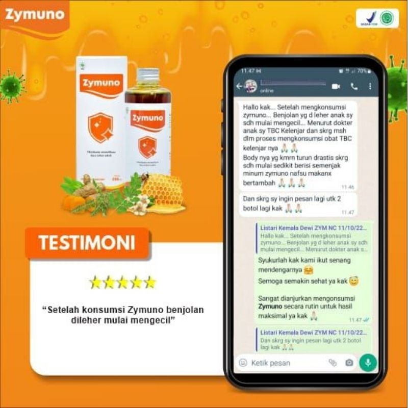 Zymuno MAKASSAR - Terapi Meningkatkan Imun Daya Tahan Tubuh 200 ml