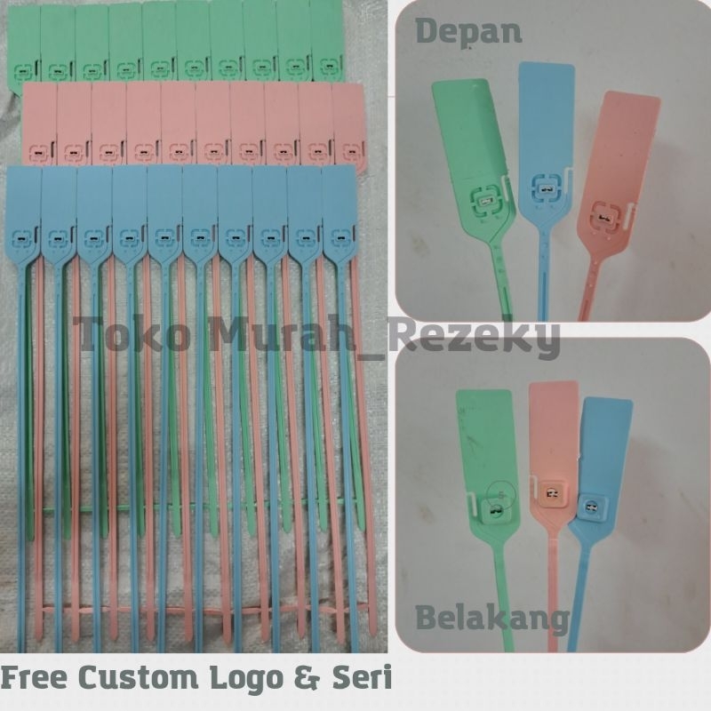 Segel kontainer / segel plastik / locis / security seal 45cm (free custom)