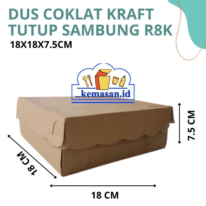 

dus coklat kraft tutup sambung r8k 18x18x7.5 uk 10pcs OK/MPT