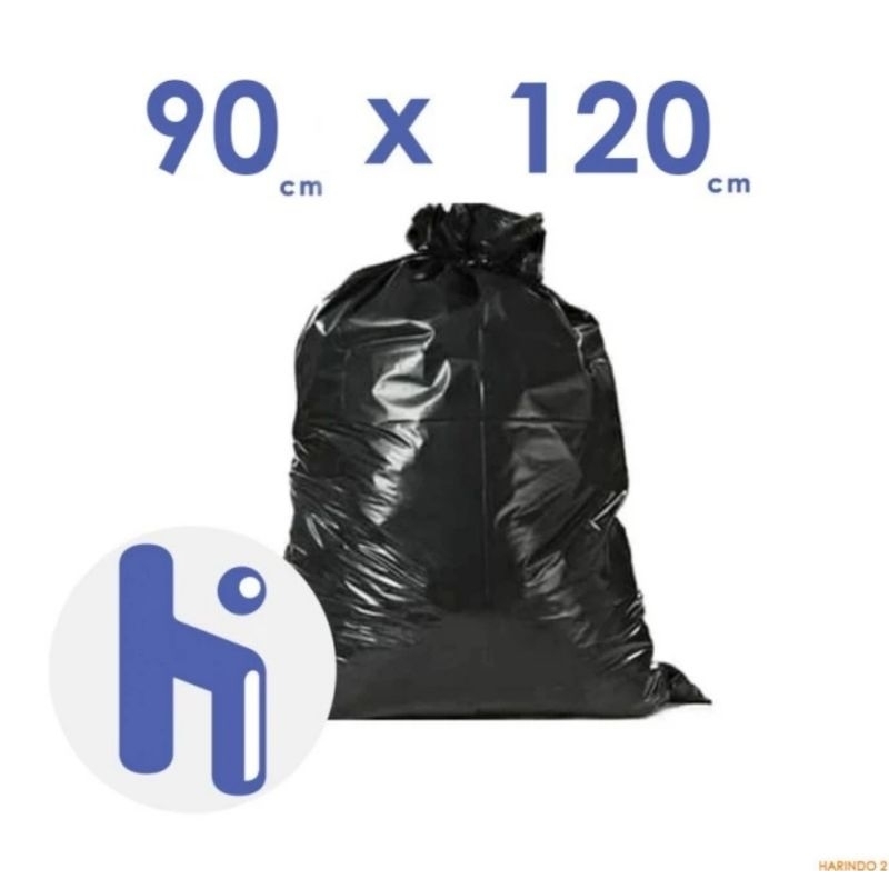 Kantong Sampah Plastik Trash Bag 90x120 cm Hitam / HI Plast Trash Bag 90 x 120 cm