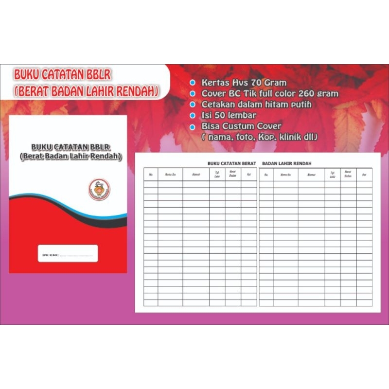 

BUKU CATATAN BBLR
