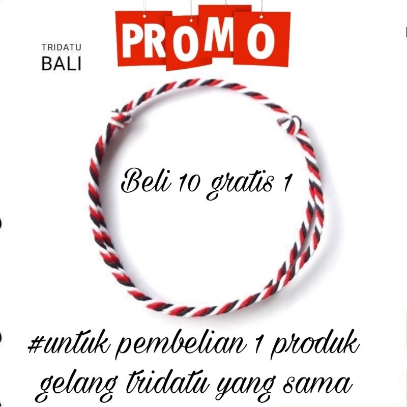 Gelang Tridatu bali  Polos (1mm/2mm/3mm)