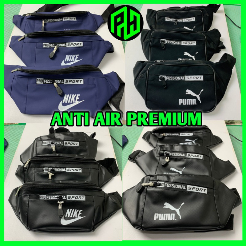 (PH) TAS SLEMPANG PRIA 3 RESLETING | TAS WAISTBAG PRIA ANTI AIR PREMIUM | TAS PINGGANG