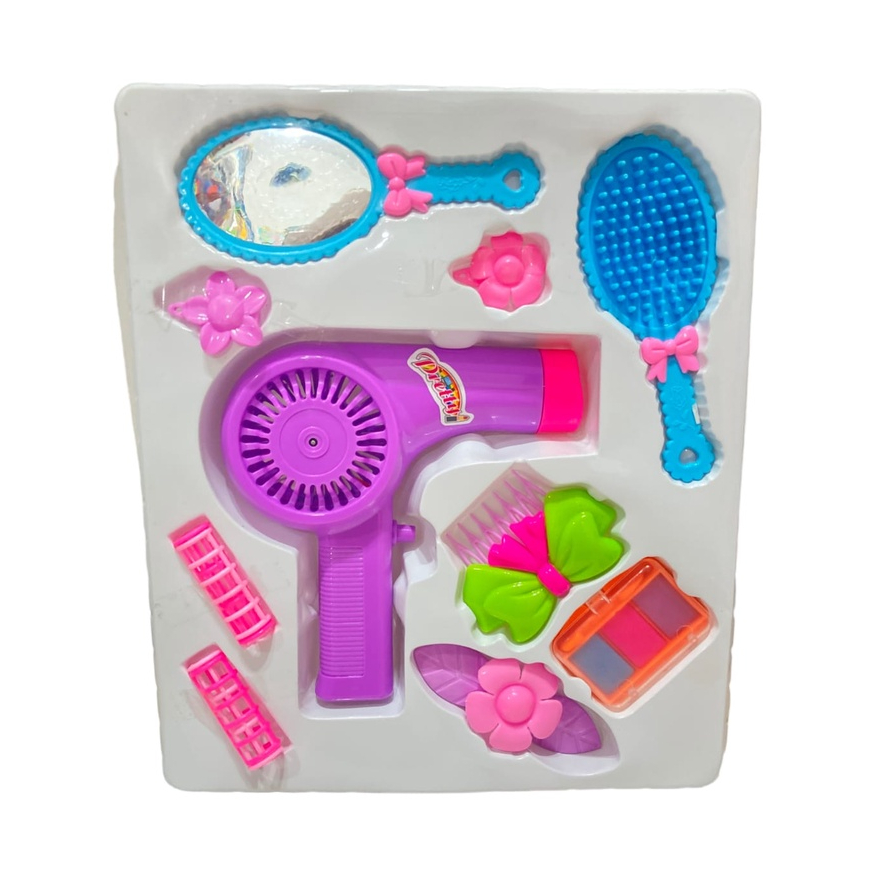 ( BISA COD ) PROMO MAINAN ANAK MAKEUP MAKE UP FAIRY PRINCESS SET SALON BEAUTY HAIRDRYER PAKAI BATERAI / MAINAN HD 008