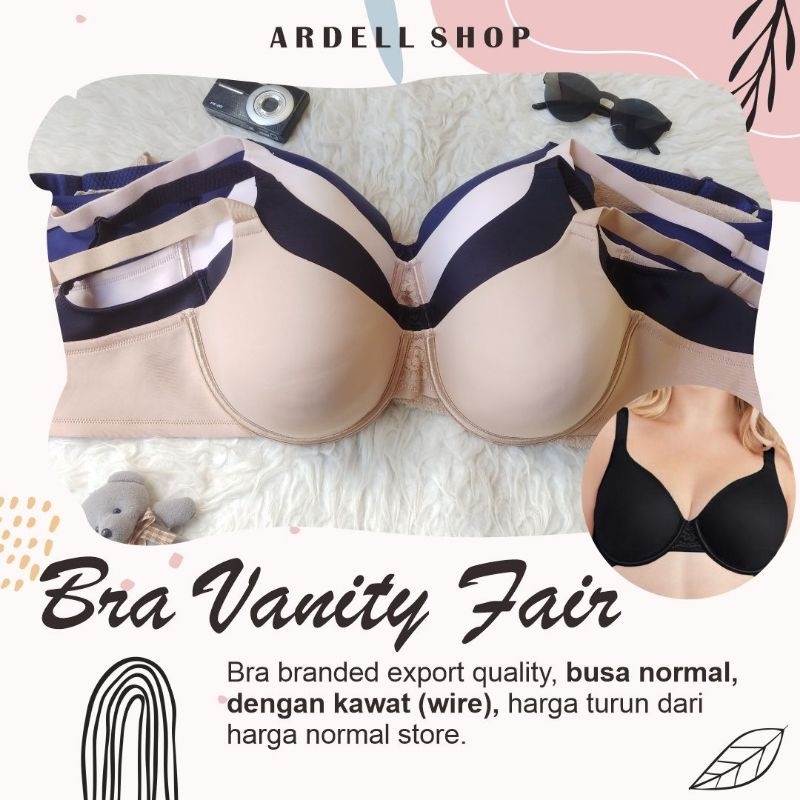Bra Kawat Jumbo Vanity Fair 76528 - 42E 44C 44E . Hitam & Soft Pink Support Kuat