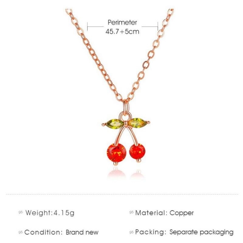 KALUNG FASHION CHERRY CANTIK KALUNG EMAS UNIK ANAK DAN DEWASA AKSESORIS FASHION IMPORT