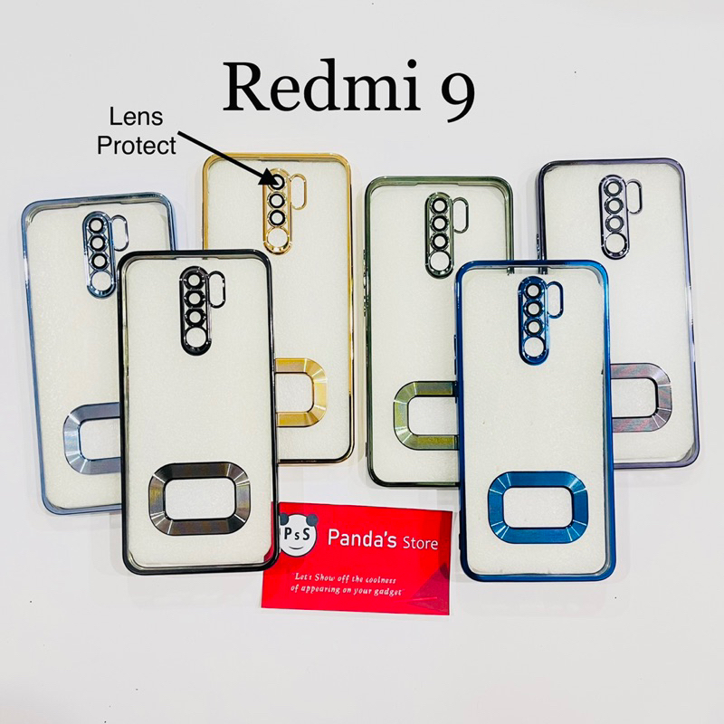 Softcase Redmi 9 Lens Protector Circle Chrome Logo Clear Case