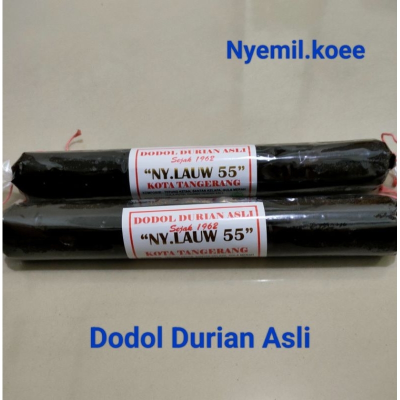 

Dodol Ny Lauw 55 rasa Durian Asli ( Harga per Pcs - 200 gr )