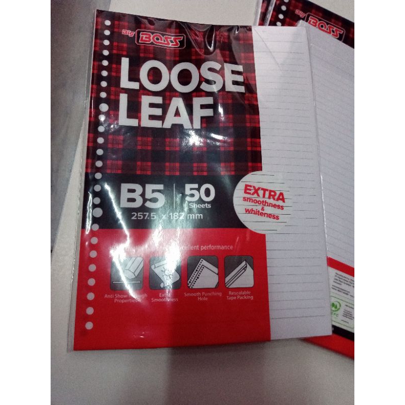 

big boss loose leaf B5 50 sheets
