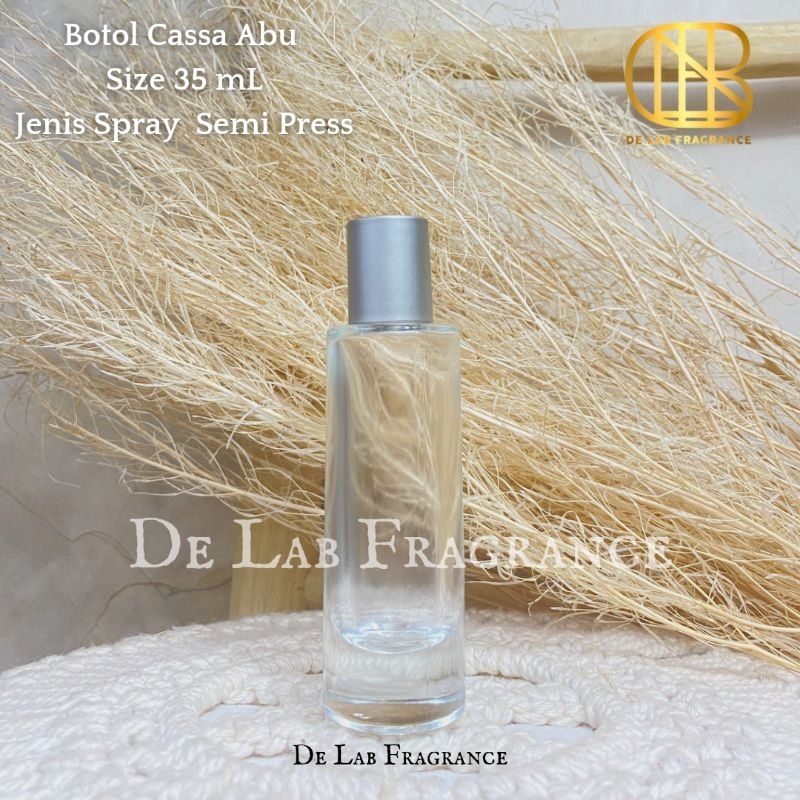 botol parfum casa 35 ml abu semi press /botol parfum bulat 35 ml/botol parfum abu/botol parfum lucu/