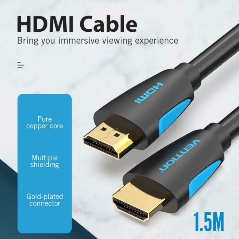 Vention M02 Kabel hdmi male to male 1.5 meter v2.0 Ultra HD 4K