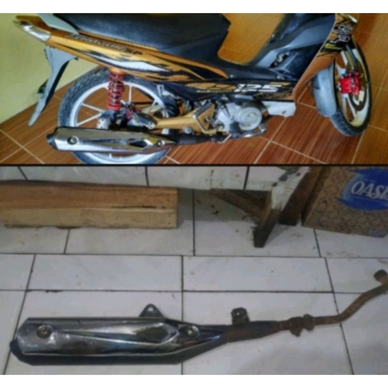 KNALPOT STANDAR SUZUKI SHOGUN SP125 NEW ORIGINAL