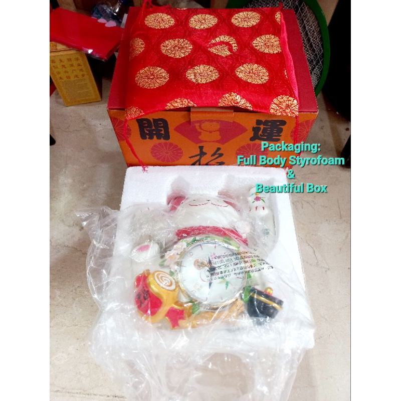 Manekineko Jam / Pajangan Kucing Hoki Jam / Manekoneki Jam / Neko / Lucky Cat