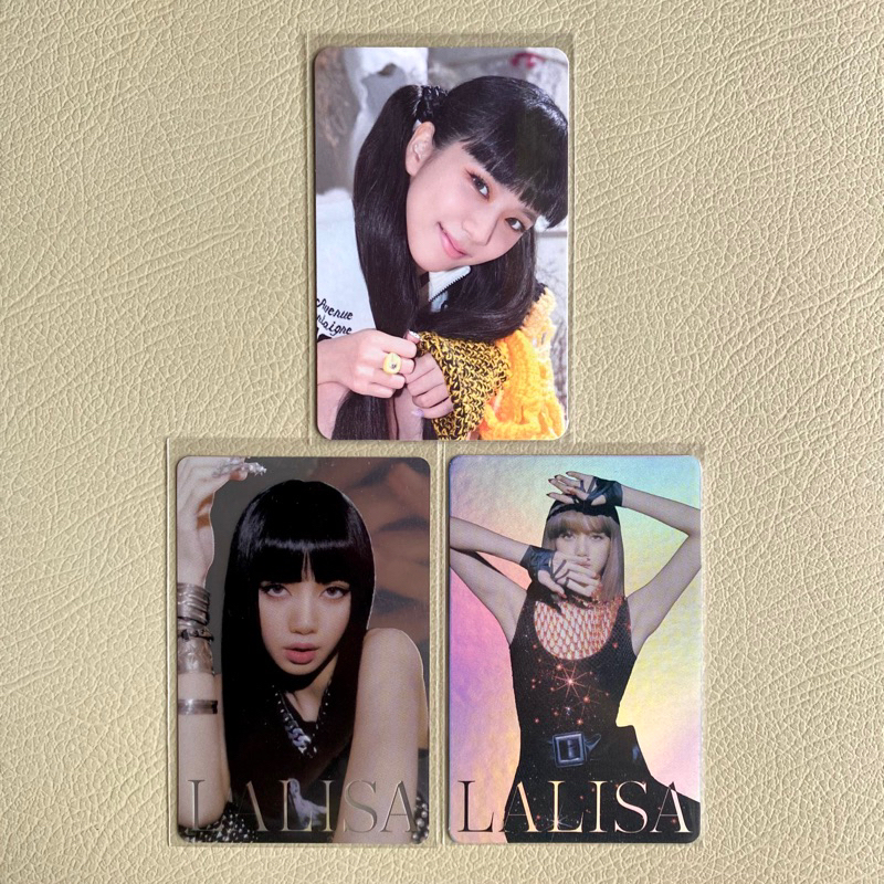 BLACKPINK JISOO & LISA PHOTOCARD — seoul born pink concert tour album lucky draw ld booth poni bangs