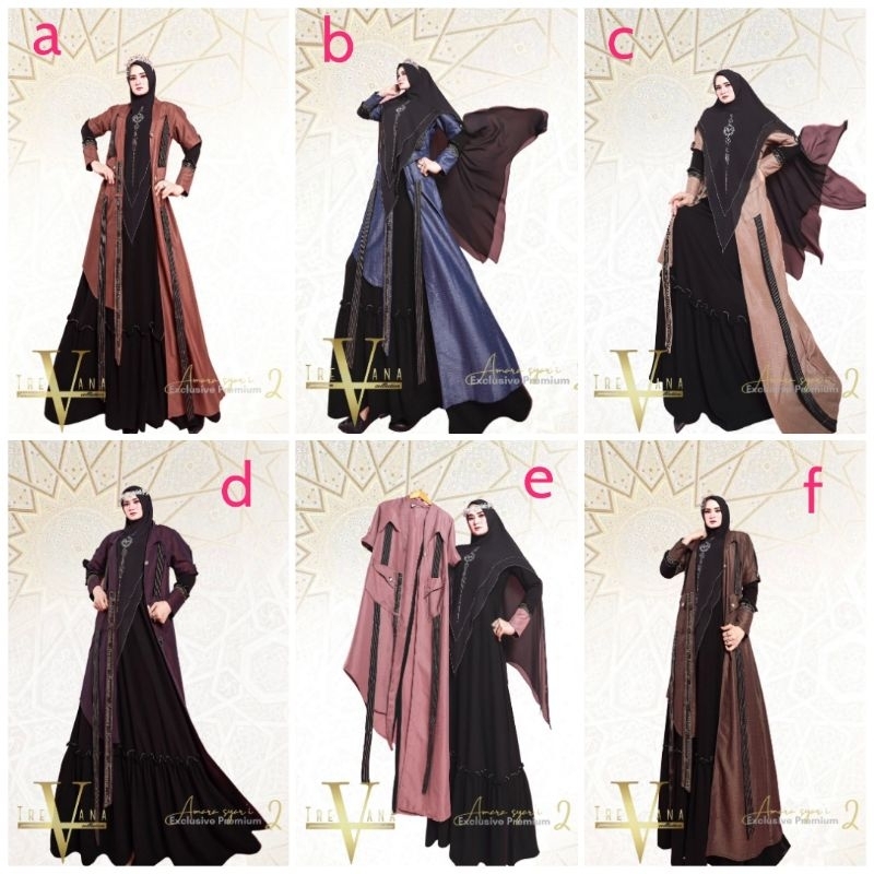 GAMIS SET OUTER MEWAH / AMARA SYARI BY TREVANA / GAMIS PREMIUM / GAMIS WANITA TERBARU