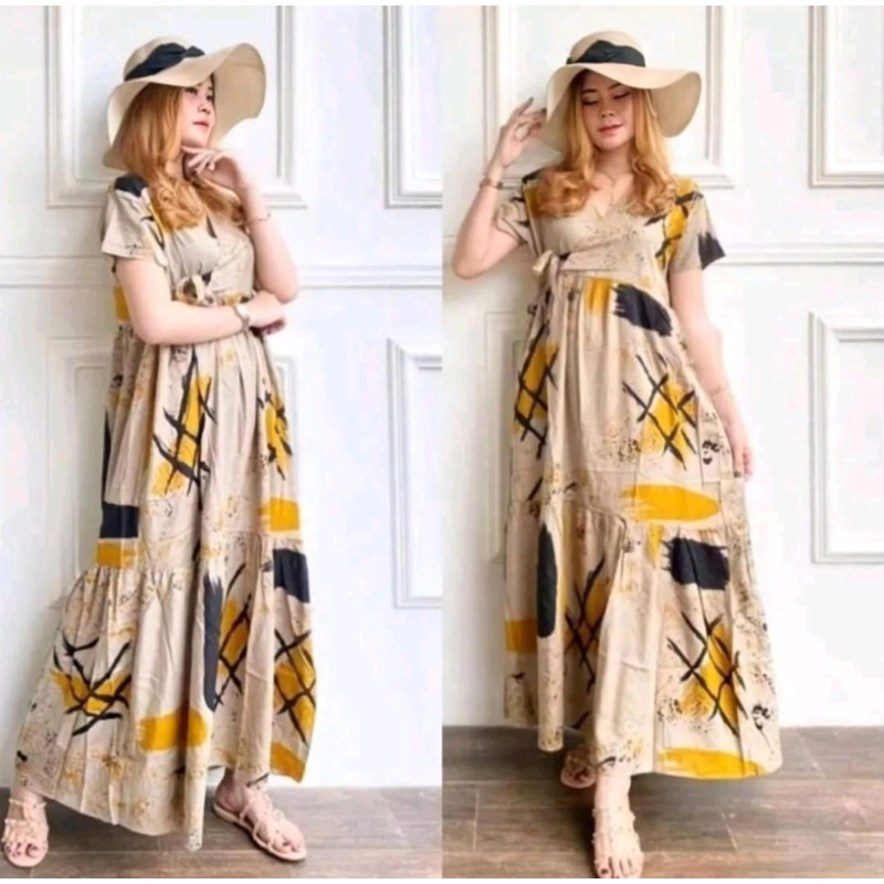 DASTER LONG KIMONO SEMATA KAKI KEKINIAN DAILY HOMEDRESS RAYON TERBARU BAJU SANTAI WANITA