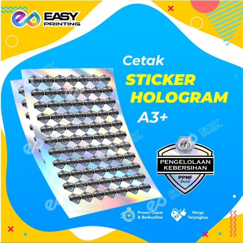 

STIKER HOLOGRAM A3+ BERKUALITAS