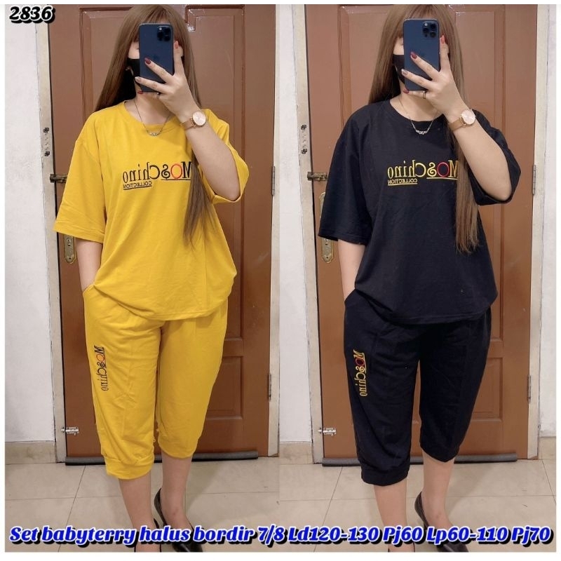 Setelan Baju Baby Terry Moschino Kuning Setelan Baju terbaru