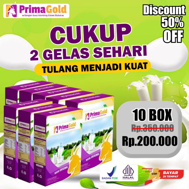 

Susu kambing etawa Prima Gold 4 Box