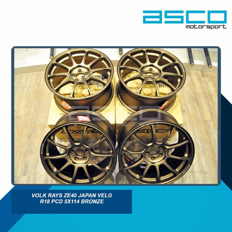 Volk Rays ZE40 Japan Velg R18 Pcd 5X114 Bronze