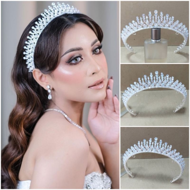 Mahkota Zircon Pengantin sampai Telinga Royale