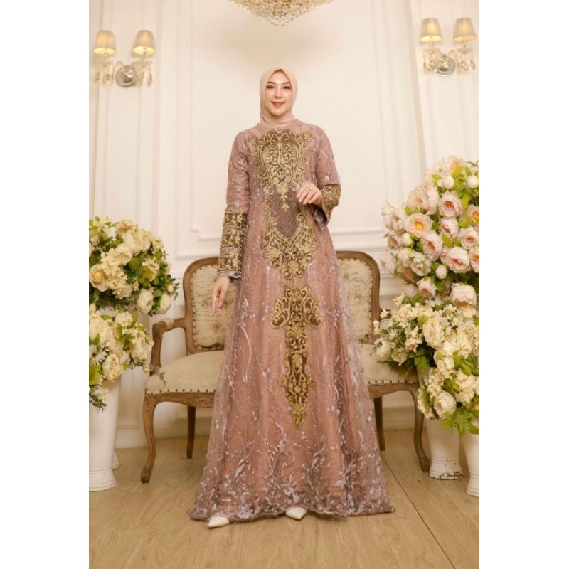 Gamis Delina Cataleya Original Pelangi Jaya Butik