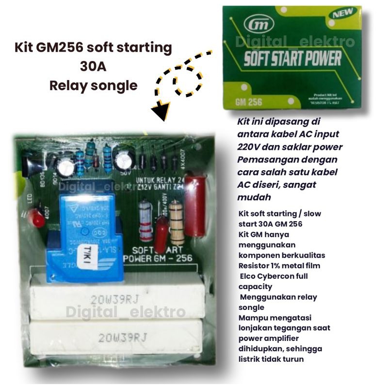 Kit Soft Start Power GM256 GM 256 / Slow Start 30A