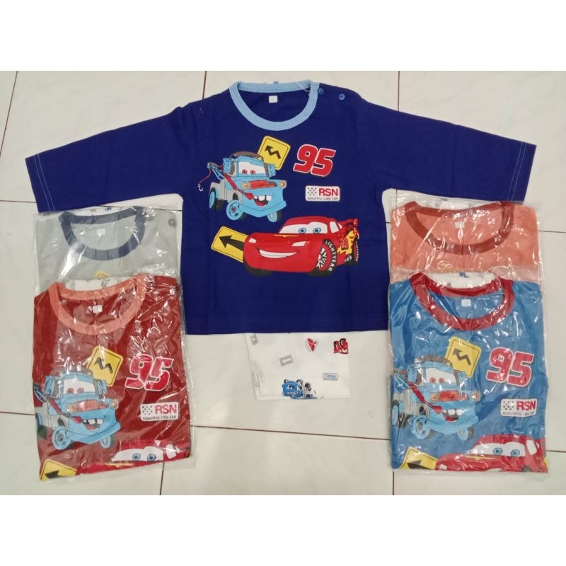 Piama baju tidur KAOS 100% KATUN HALUS anak laki perempuan boy girl cowok cewek buchi usia 4 5 6 7 8 9 10 11 12 tahun