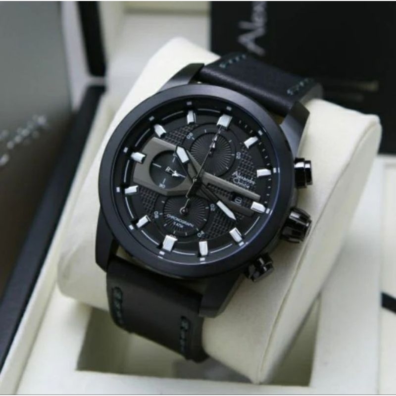 Jam Tangan Pria Original Alexandre Christie AC6265MC Kulit
