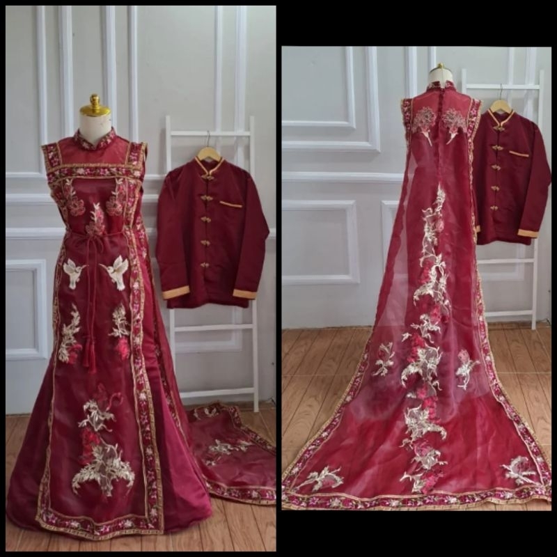 Cheongsam couple / dress pesta china chinese / baju sangjit / qipao