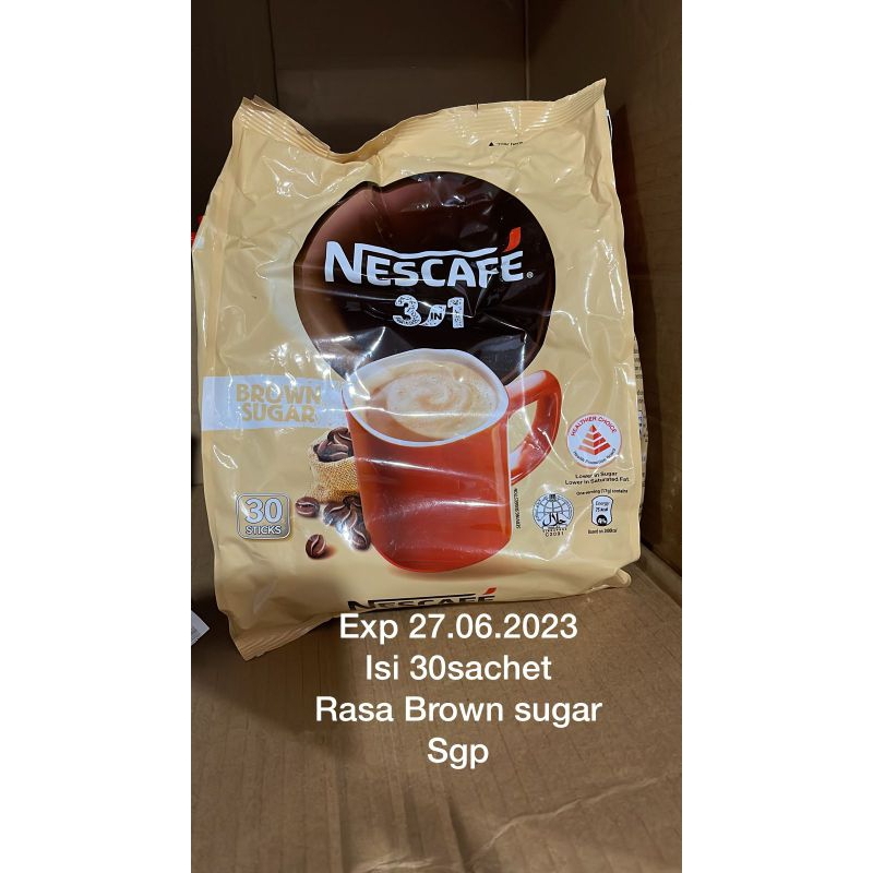 

Imp Kopi Nescafe Rasa Brown sugar isi 30stik