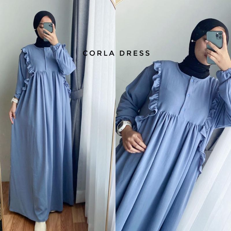 CORLA DRESS_ MODEL VIRAL KEKINIAN BISA COD