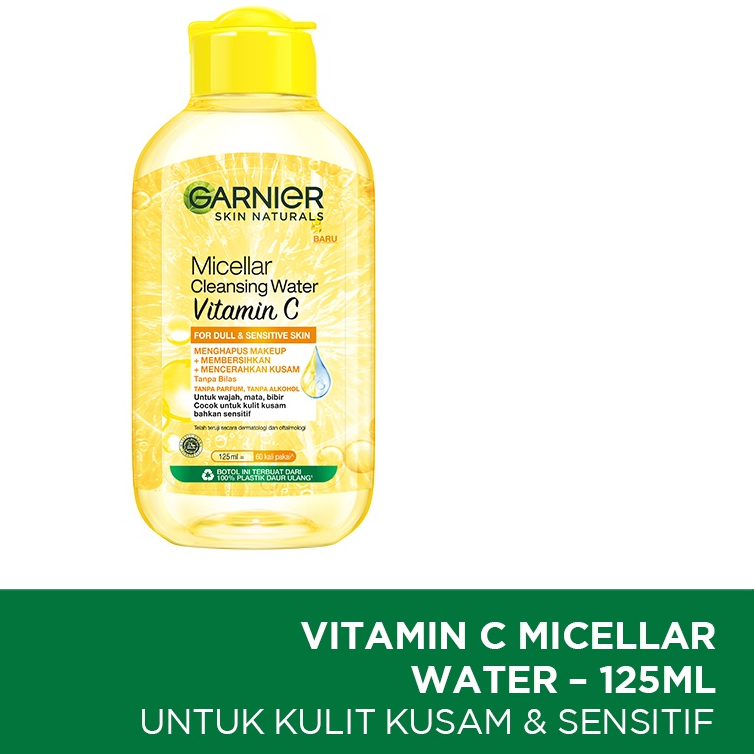 ☘️Yuri Kosmetik☘️ Garnier Micellar Water 125ml / Garnier Micellar Pink / Blue / Yellow / Vitamin C / Rose / Salicylic