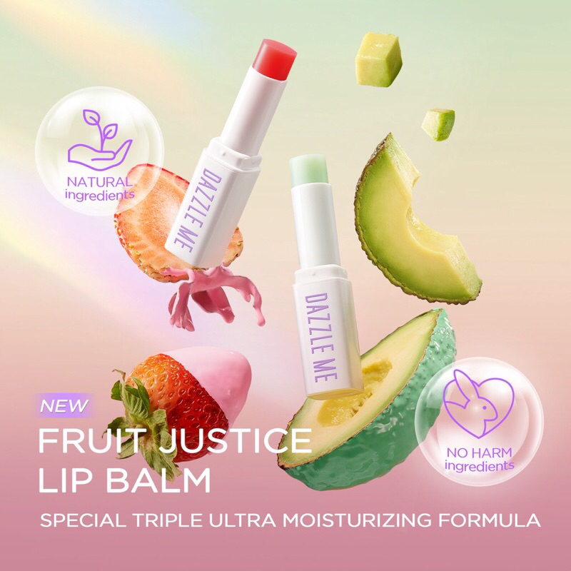 [BISA COD] DAZZLE ME Fruit Justice Lip Balm - Lipbalm Dazzle Me - Lipbalm pH Bibir - pH changing Lipbalm