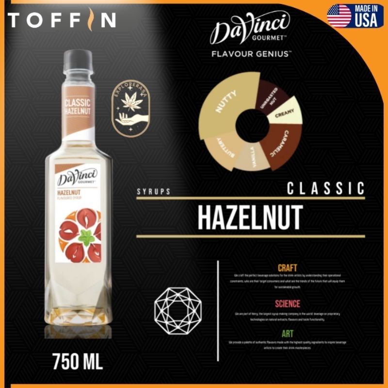 

Davinci syrup rasa Hazelnut 750ml