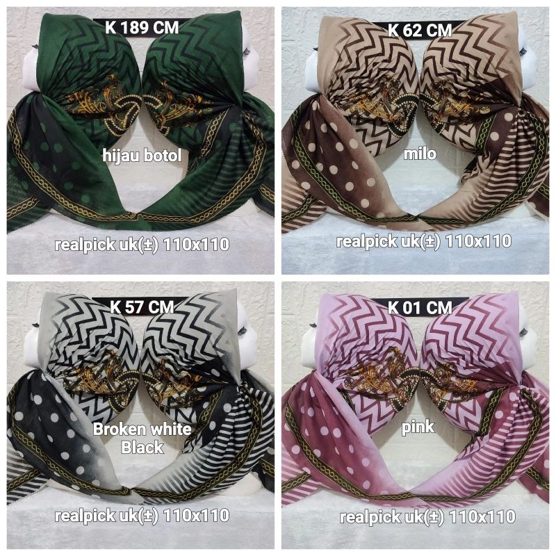 kerudung segi empat  motif voal motif lasercut denay motif voal motif premium