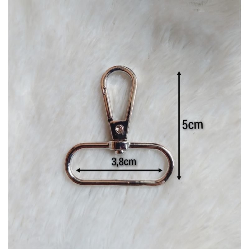 Pengait tas ukuran 3,8cm ( 12 pcs)