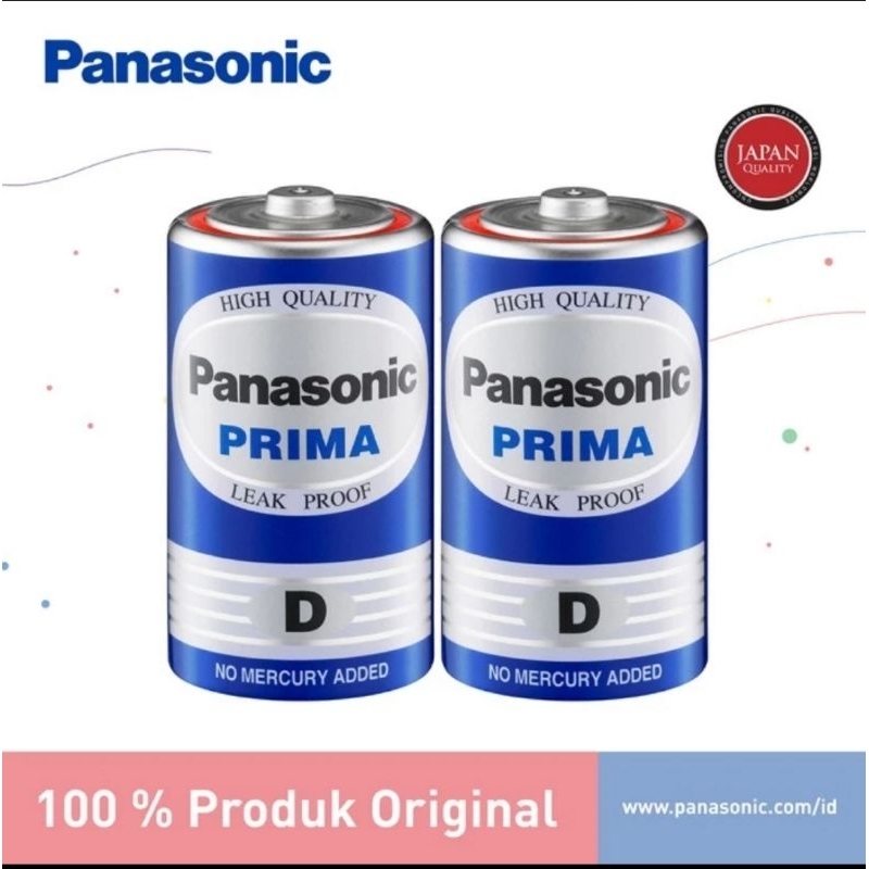 Batre D r20 Panasonic Biru isi 2 pcs Baterai Battery