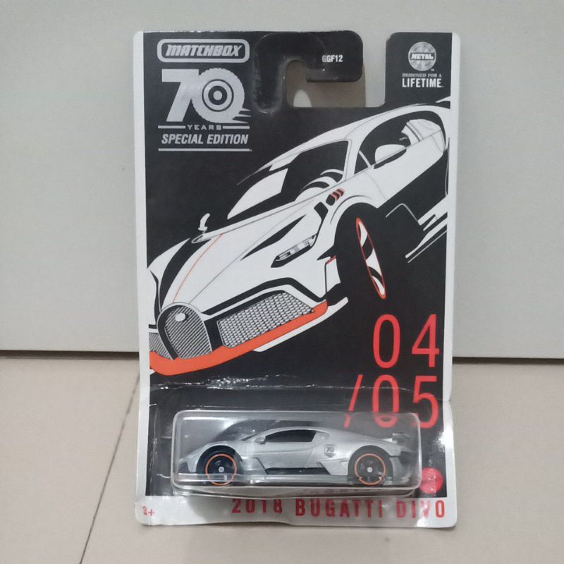 2018 bugatti divo matchbox 70 years