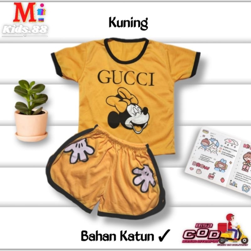 Setelan Playset Cupa Cup Baju Anak MICKEY /Set Anak Balita/Setelan Anak Unisex  Buat Usia 0-4 tahun