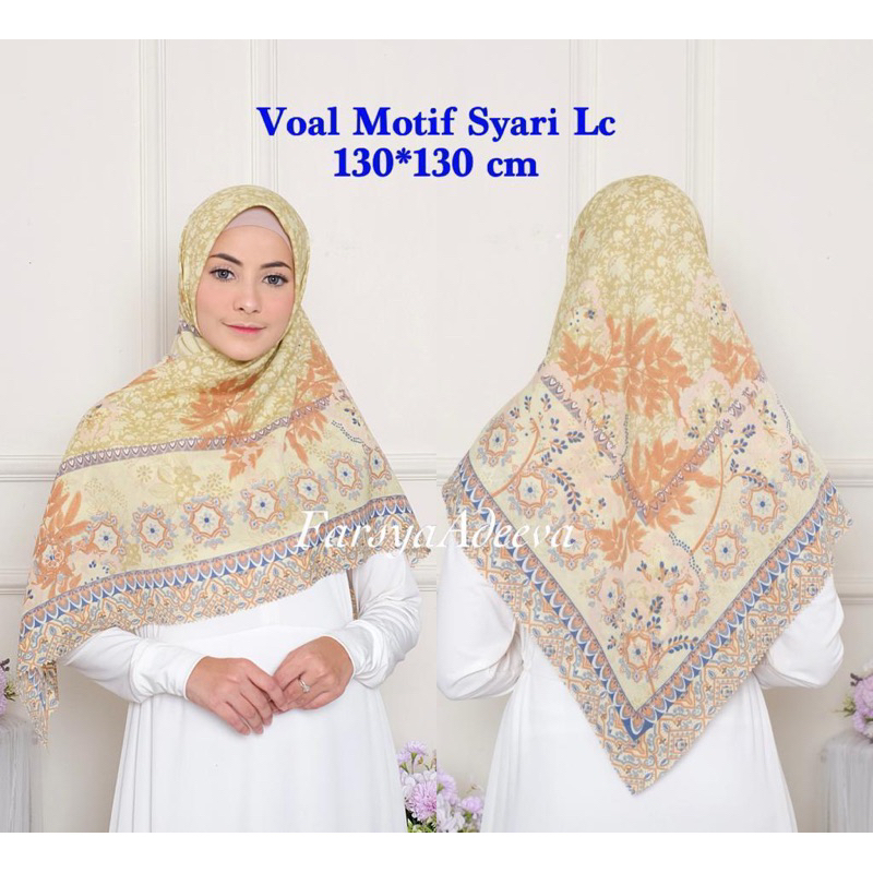 KERUDUNG SEGIEMPAT SYAR'I DEENAY LASERCUT KW KERUDUNG SEGIEMPAT JUMBO MOTIF TERBARU NATAHIJAB
