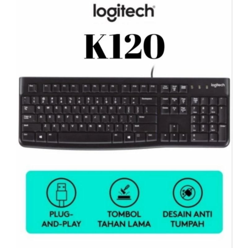 KEYBOARD USB LOGITECH K120 - LOGITECH K120 ORIGINAL