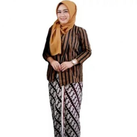 Kebaya lurik+Jarik /Setelan Seragam Lurik / Baju Adat Jawa / Baju Tradisional Jawa