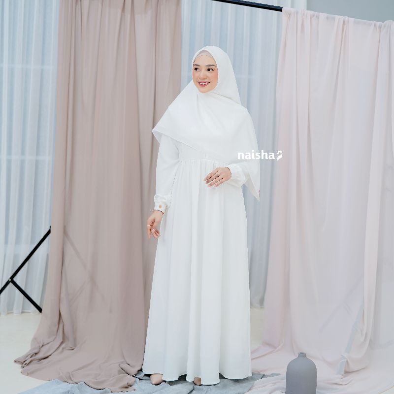 Dress Putih Premium | Farasha Dress by naisha